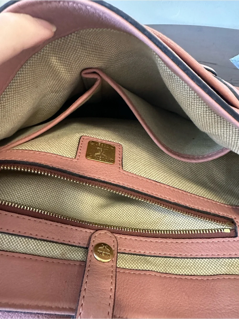 MCM Dusty Rose Leather Satchel Handbag - Women